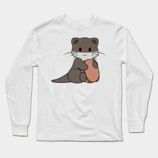 Otter Chocolate Macaron 2 Long Sleeve T-Shirt